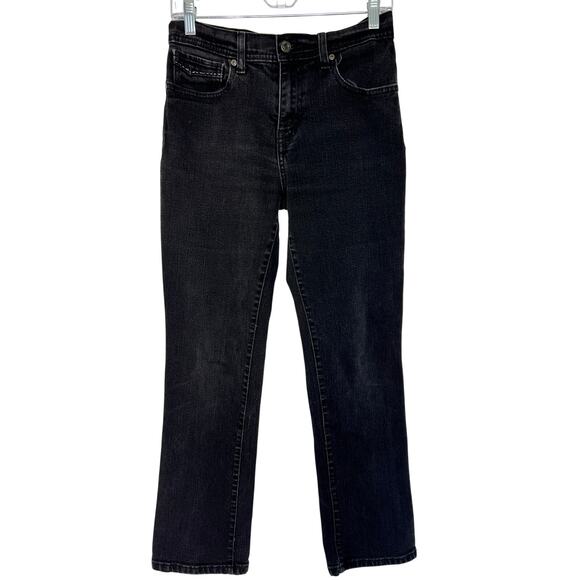 Levi 505 Straight Leg Black Jeans Sz 8 - Picture 1 of 10